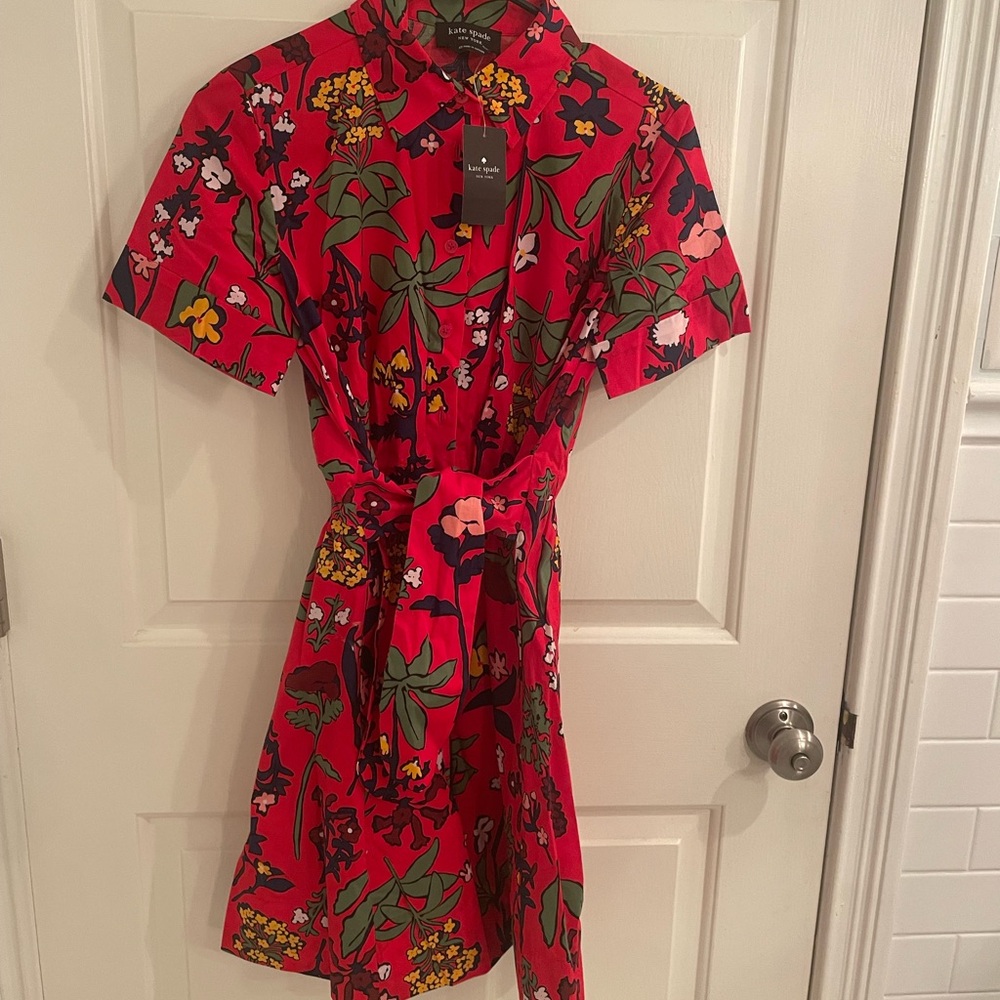Kate Spade Red Floral Mini Dress